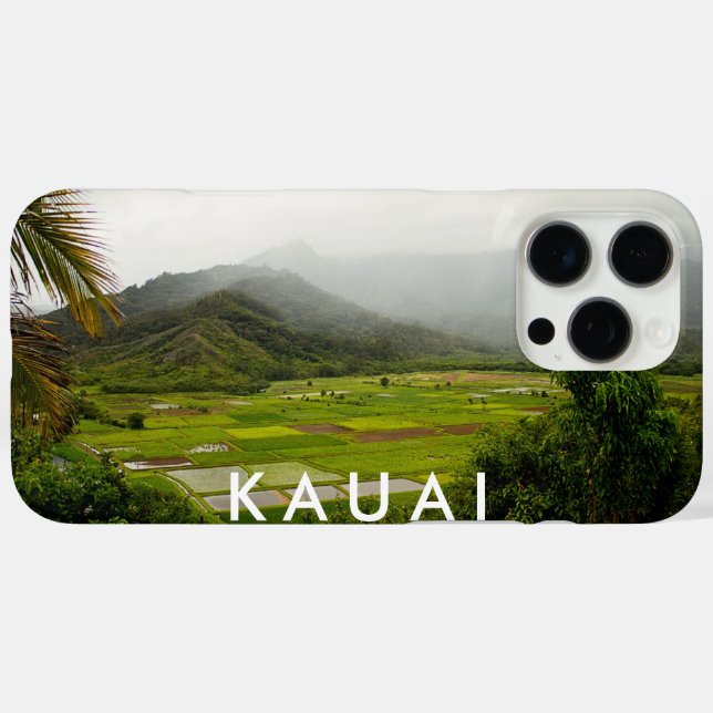 Kauai, Hawaii Landscape Fields Scene w/ text Case-Mate iPhone Case (Back (Horizontal))