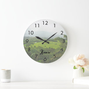 Kauai, Hawaii Landscape Scene Light Large Clock