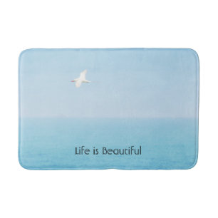 Kauai Hawaii Ocean Red Tailed Tropicbird Flying   Bath Mat