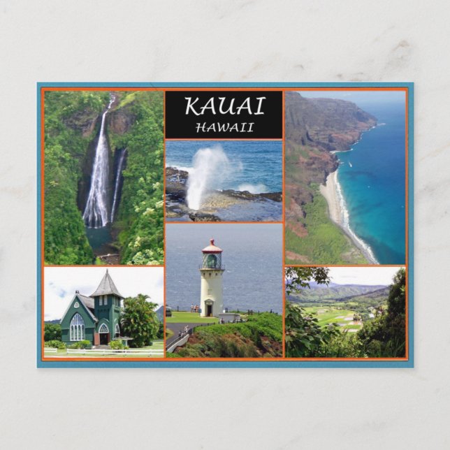 Kauai Hawaii Postcard (Front)