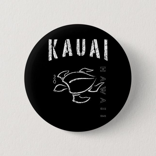 Kauai Hawaii Souvenir 6 Cm Round Badge (Front)