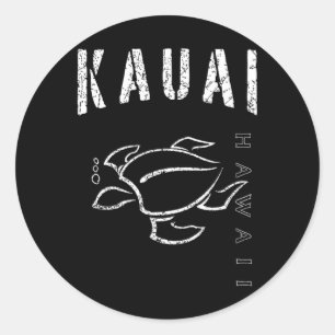 Kauai Hawaii Souvenir Classic Round Sticker
