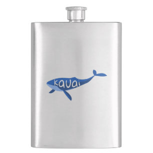 Kauai Hawaii Whale Hip Flask