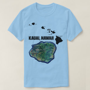 Kauai Hawaii With Hawaiian Islands T-Shirt