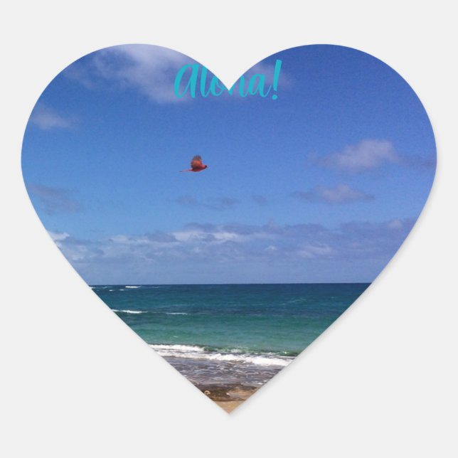 Kauai heart  Aloha sticker (Front)