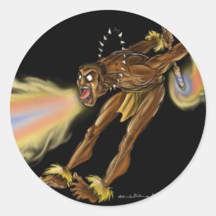 Kauai Hot Mouth colour final Classic Round Sticker