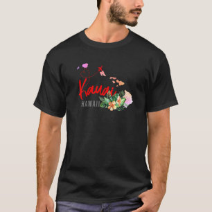 Kauai Map Matching Vacation Family Girls trip   T-Shirt