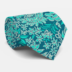 Kauai Morning Hawaiian Protea Floral Tie