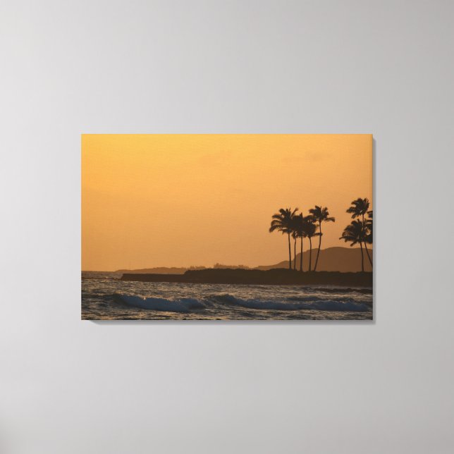 Kauai Ocean Sunset Canvas Print (Front)