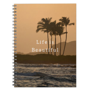 Kauai Ocean Sunset (photo taken by me) Notebook