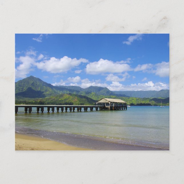 Kauai - The Pier at Hanalei Postcard (Front)