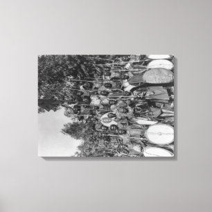 Kavirondos with Spears and Shields Photograph Canvas Print