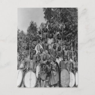 Kavirondos with Spears and Shields Postcard