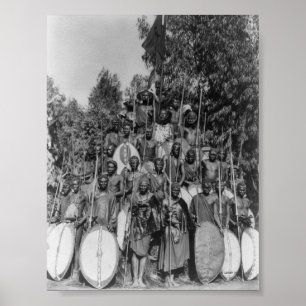 Kavirondos with Spears and Shields Poster