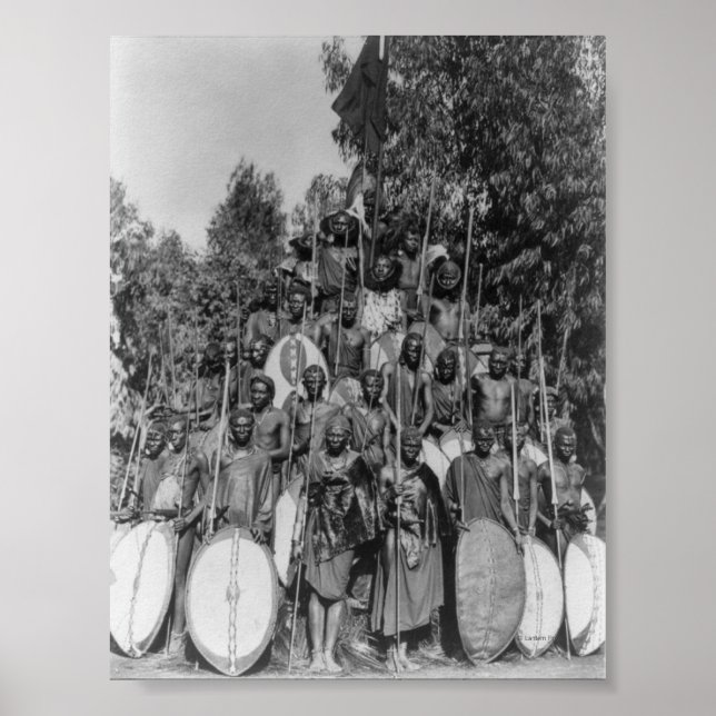 Kavirondos with Spears and Shields Poster (Front)