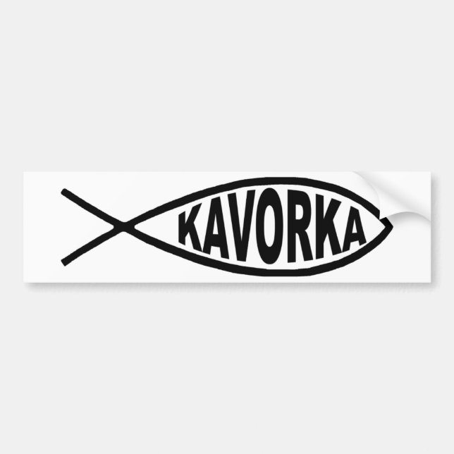 Kavorka fish-bumper bumper sticker (Front)