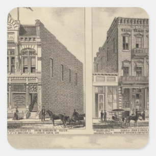 Kaw Valley Farm, Marion, and Topeka, Kansas Square Sticker