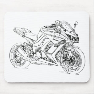 Kaw Z1000sx 2011 Mouse Pad