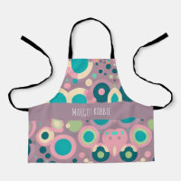 Kawai Circle Pink Navy Isometric Pattern