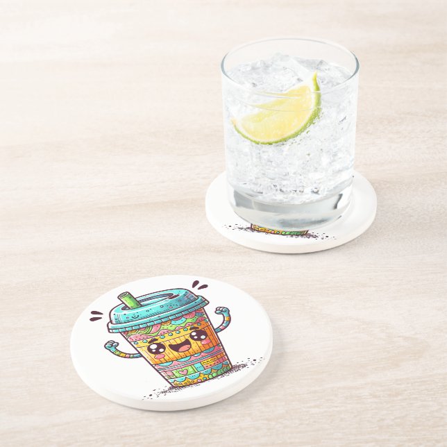 Kawai Coffee Coaster (Side)