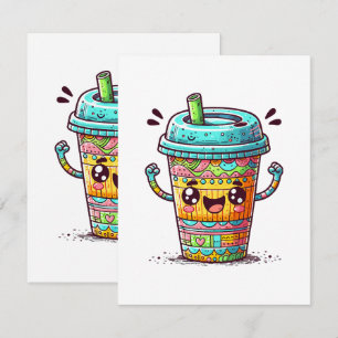 Kawai Coffee Enclosure Card