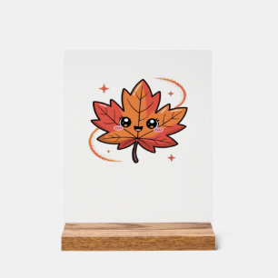 kawai leaf, Classic T-Shirt Acrylic Sign