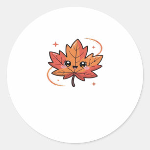 kawai leaf, Classic T-Shirt Classic Round Sticker