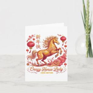 Kawaii 2026 Year Of Crazy Horse Lady Since 26 Fort Card