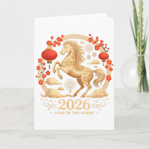 Kawaii 2026 Year Of The Horse Fortune Lady Lunar L Card