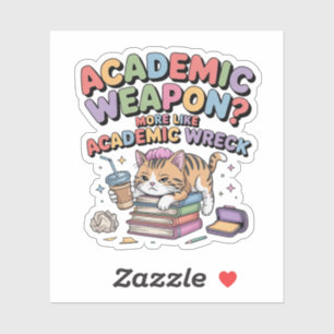 Kawaii Academic Burnout Cat – Academic Weapon