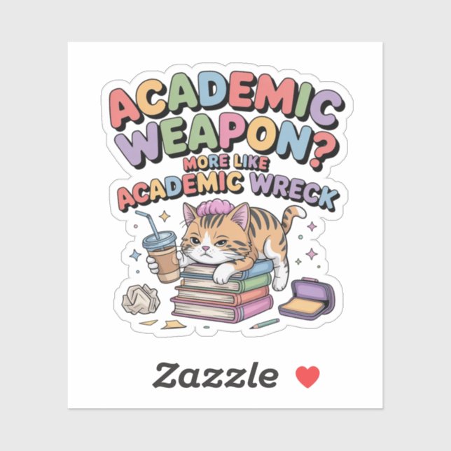 Kawaii Academic Burnout Cat – Academic Weapon (Sheet)