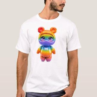 Kawaii Alien Character Rainbow Cute Floating Creat T-Shirt