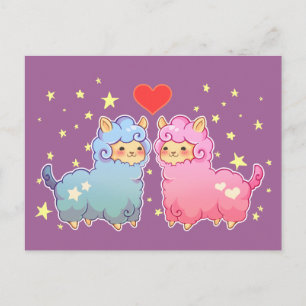 Kawaii Alpaca Friends Postcard