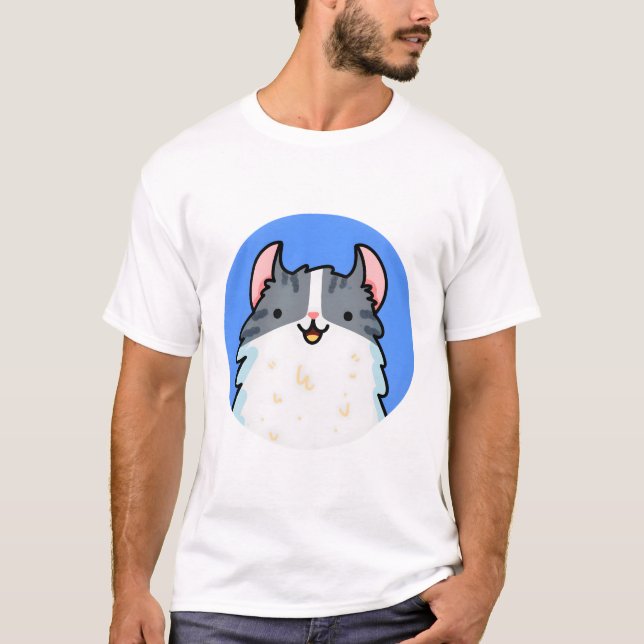 Kawaii American Curl Cat T-Shirt (Front)