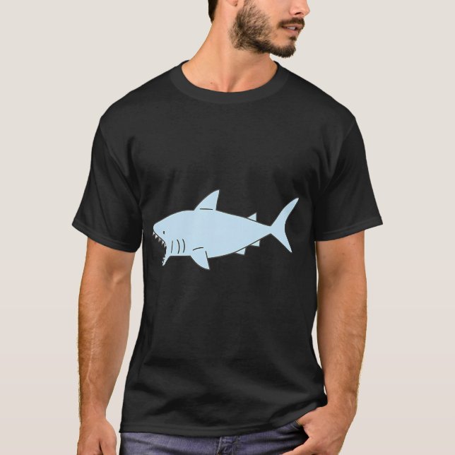 Kawaii Angry Shark T-Shirt (Front)