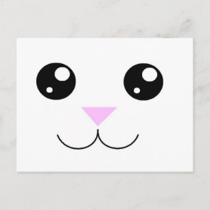 Kawaii Animal Face Postcard