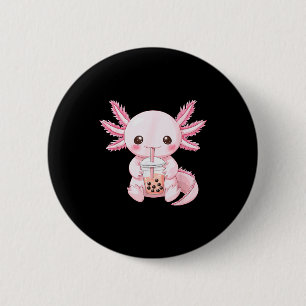 Kawaii Anime Axolotl Boba  6 Cm Round Badge