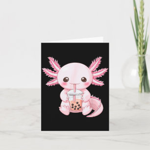 Kawaii Anime Axolotl Boba Card