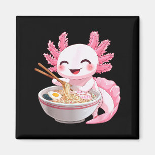 Kawaii Anime Axolotl Ramen  Magnet