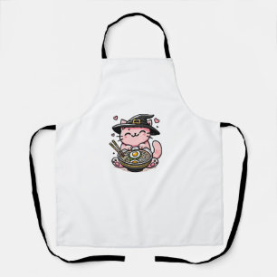 Kawaii Anime Cat Cute Ramen Halloween Kids Apron