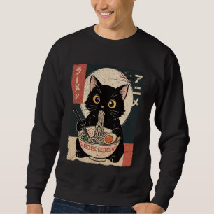 Kawaii Anime Cat Ramen Japanese Graphic Men Women Sweatshirt