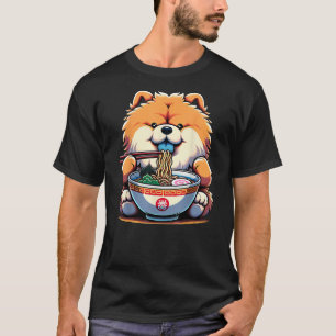 Kawaii Anime Chow Chow Dog Ramen T-Shirt