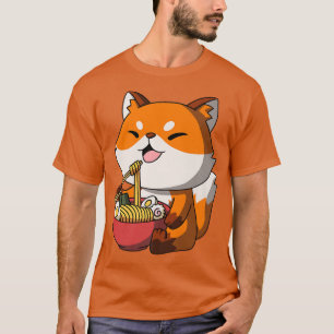 Kawaii Anime Fox Asian Noodles Japanese Ramen 568 T-Shirt