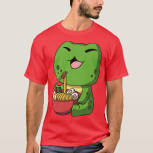 Kawaii Anime Frog Asian Noodles Japanese Ramen 569 T-Shirt