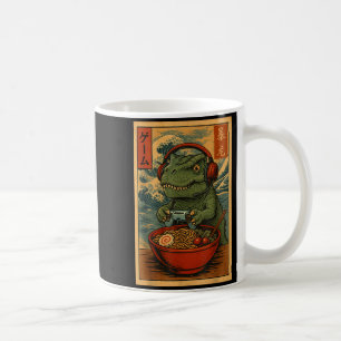 Kawaii Anime Gamer T-rex Ramen Retro Japanese Gami Coffee Mug