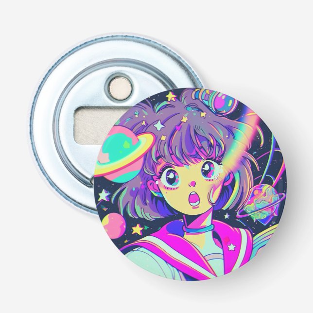 Kawaii Anime Girl Bottle Opener (Front)