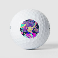 Kawaii Anime Girl Golf Balls