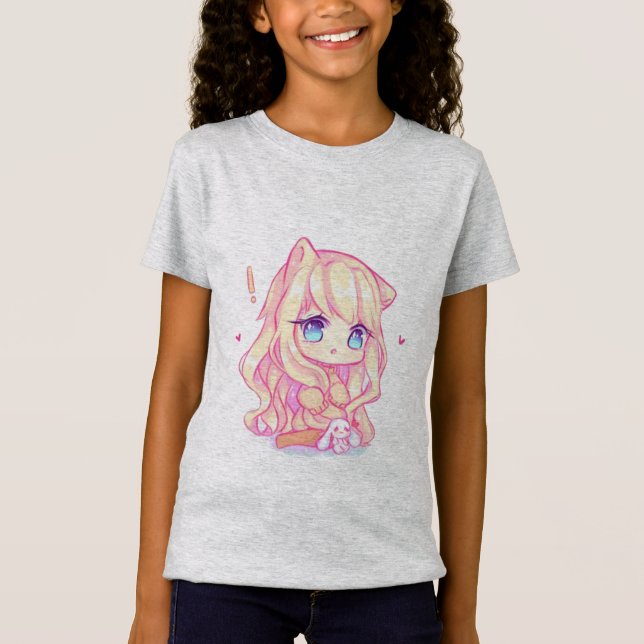 kawaii,anime,girl,just,who,loves,sketching, T-Shirt (Front)