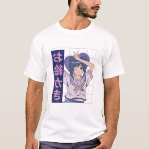 Kawaii Anime Girl Lofi Esthetic Retro 90S Japanes T-Shirt