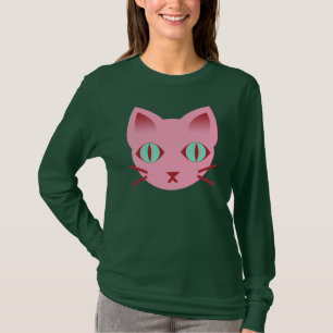 Kawaii Anime Kitty Cat Pink Teal Red T-Shirt